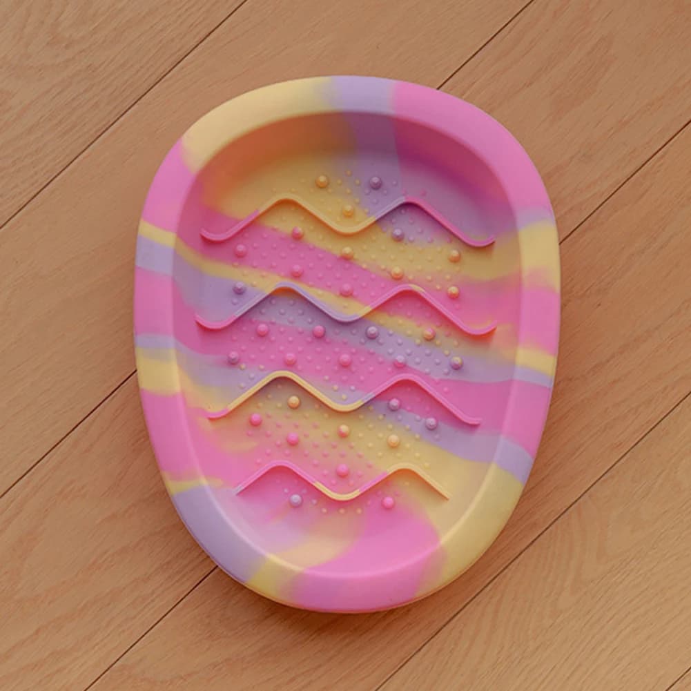 Ciotola per alimentazione lenta per cani e gatti, in silicone antiscivolo, con tappetino per leccare, disponibile in diversi colori, anti-soffocamento, strumento per un'alimentazione sana.
