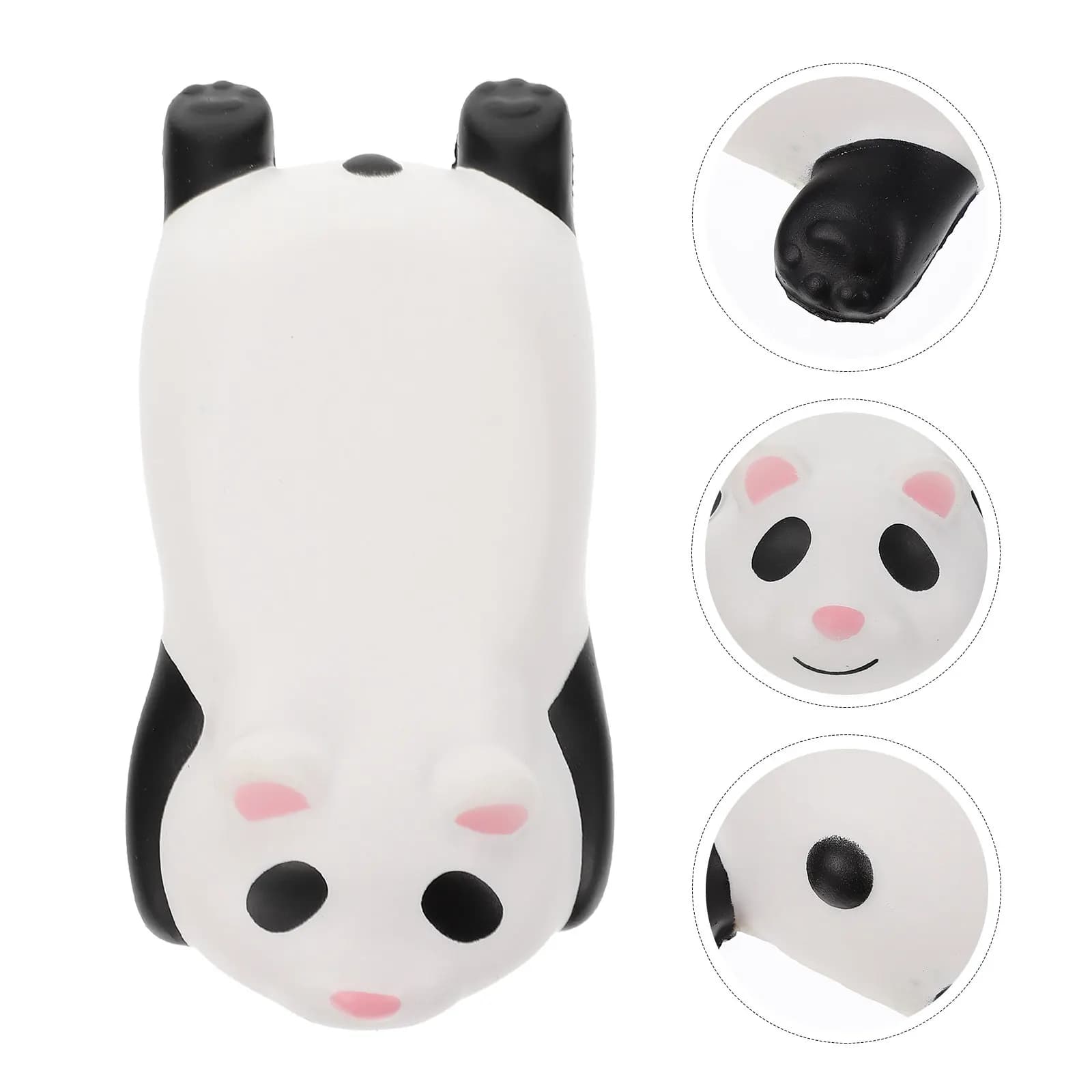1 Pezzo Cuscino Poggiapolso a Forma di Panda Cartone Animato, Tappetino Mouse Morbido in PU, Supporto Polso Confortevole, Poggiapolsi in Memory Foam PU