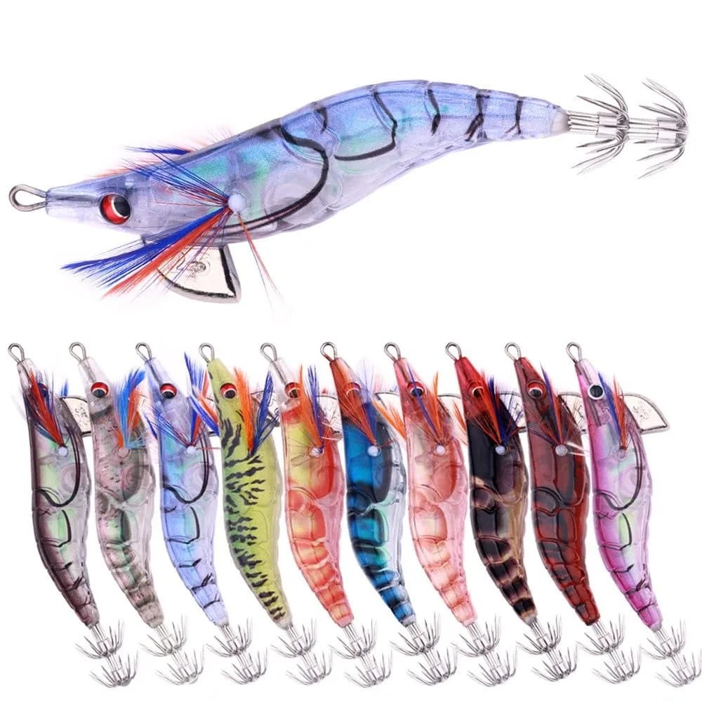 10 cm 12 g 2,5 # hook Rectangular of fishing Artificial squid Hook Masks Nottilucent Calamari Seppie Masks Esche Spinnerbait Legs of wood