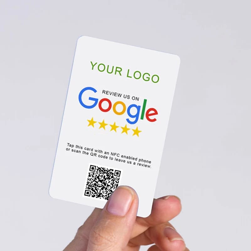 Stampa personalizzata recensioni di Google le carte NFC aumentano le tue recensioni materiale in PVC durevole
