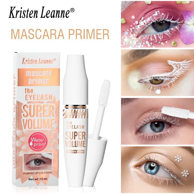 Mascara primer: white base, thick mascara, curling, fixing, without deburring, waterproof