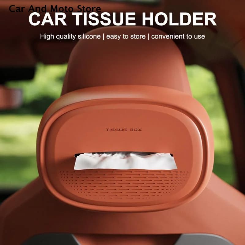 Porta Fazzoletti per Auto in Silicone, Organizzatore Universale per Sedile Posteriore, Visiera Parasole e Bracciolo