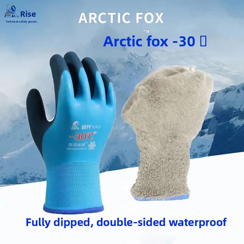 Guanti invernali impermeabili antivento resistenti al freddo -30 ℃ Guanti imbottiti a dita intere imbottiti per equitazione e lavoro all'aperto