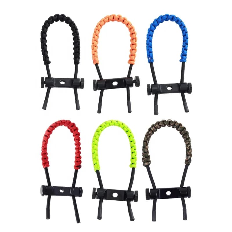 Cinturino da polso per arco per tiro con l'arco Arco ricurvo composto e caccia con frecce Comodo e comodo da trasportare Accessori per imbracatura regolabili intrecciati