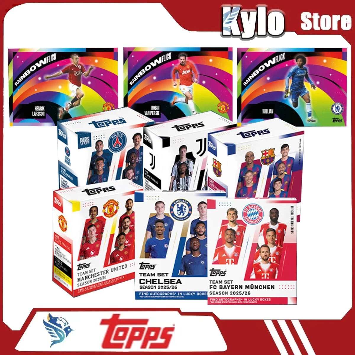 Set di Carte Collezionabili Topps 25-26 della Squadra di Calcio, Carte Sportive del Real Madrid, Giocattoli di Design per Ragazzi, Regalo Sorpresa per le Vacanze
