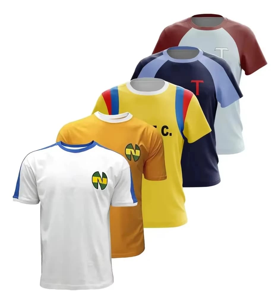 New Anime Captain Tsubasa Soccer Kit Kids Adult Nankatsu Tsubasa Toho Hyuga Misaki Wakabayashi Retro Football Jersey Set Uniform