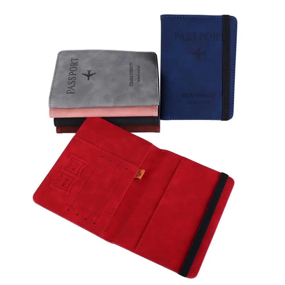 RFID Blocking ID Bank Card Storage Bag Coin Purse Organizer Case Wallet Case Passport Cover Passport Holder Passport Book