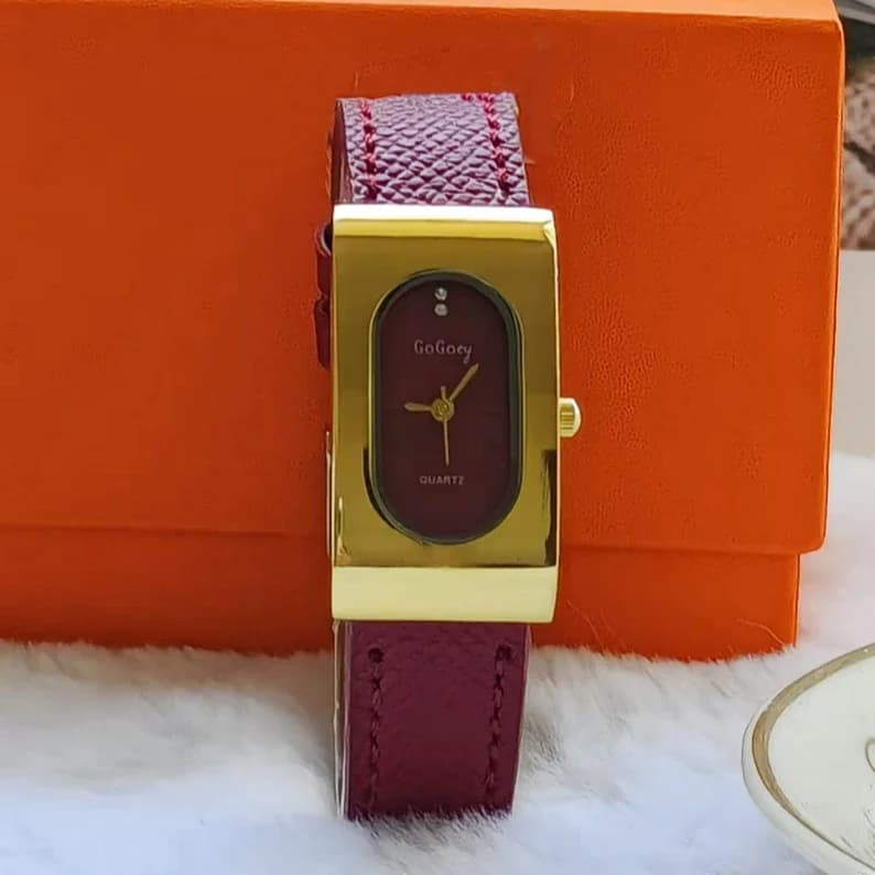 Women's Luxury Brand Women's Watch Quartz With Rectangular Fashion Dial Wrist Watch with Simple Leather Strap Gift Dropshipping