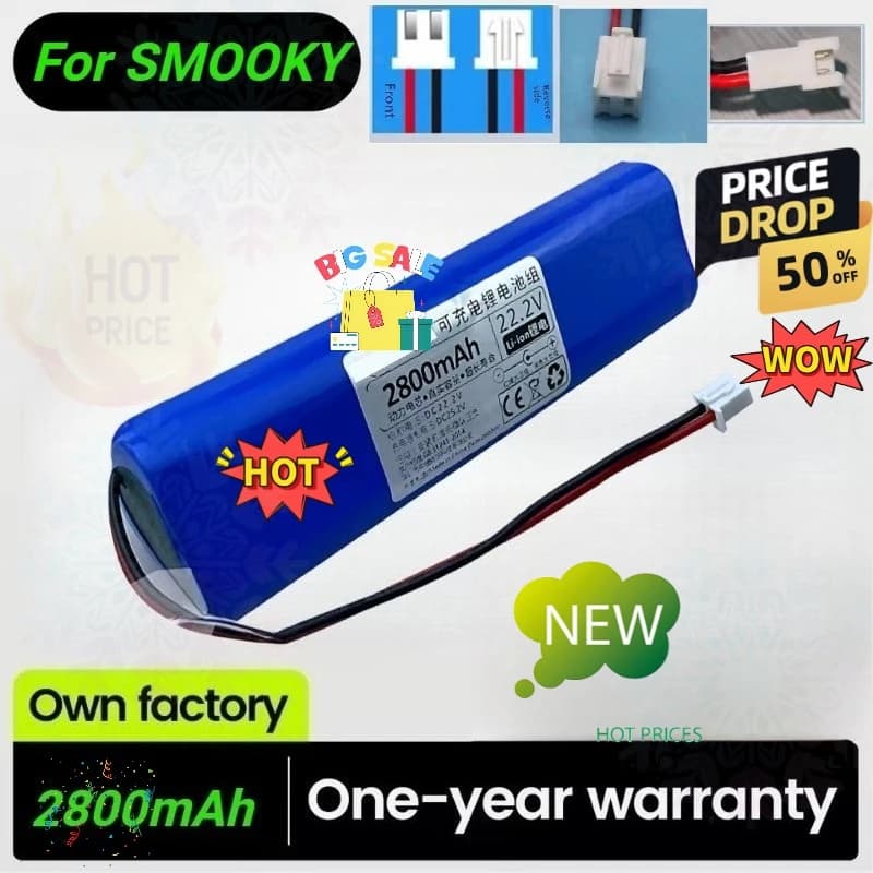 New 2800mAh High Capacity Battery for SMOOKY Fascia Gun Battery Massage Machine 21.6V Universal 25.2V Yunmai Li-Ion Battery Pack