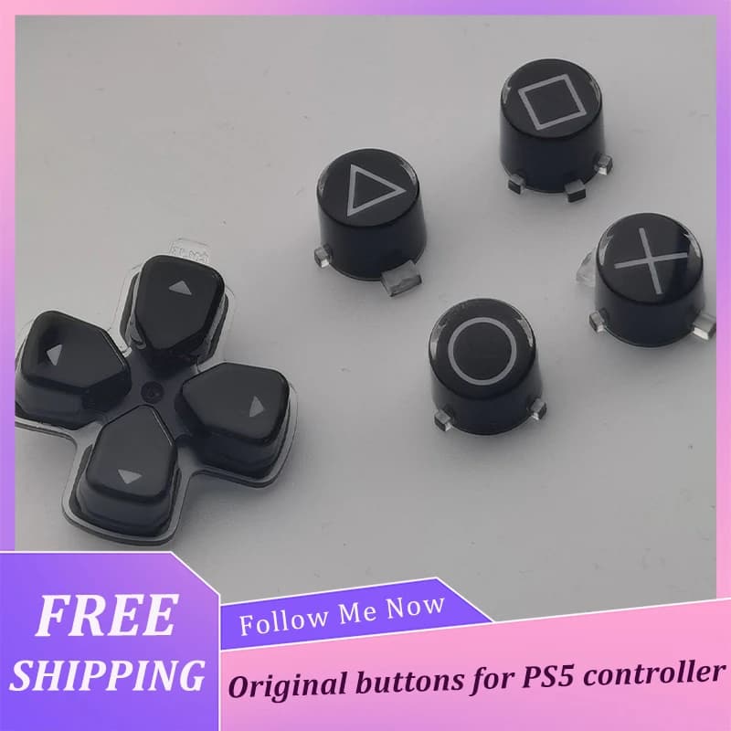 Pulsanti originali per controller PS5, tasti D-pad, set di pulsanti ABXY, ricambio per riparazione, accessori per gamepad Sony PS5