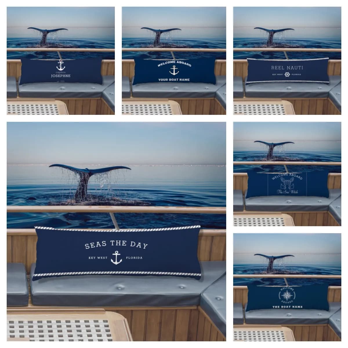 Federa lunga nautica personalizzata personalizzata nome della barca Anchor Design fodera per cuscino decorativo per divano letto Home Decor 50x150