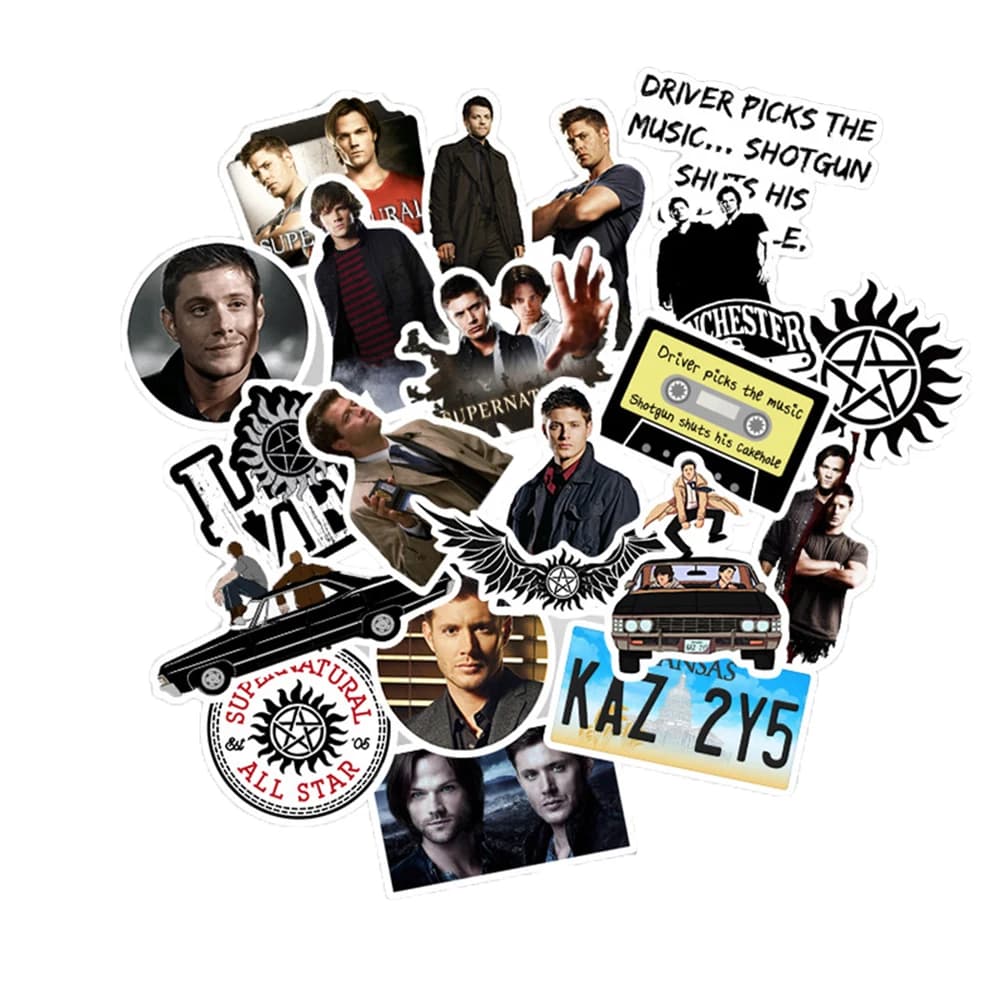 10/30/50pcs Horror Serie TV Adesivi soprannaturali Cool Cartoon Decalcomanie Decorazione Laptop Telefono Valigia Graffiti Adesivo Imballaggio