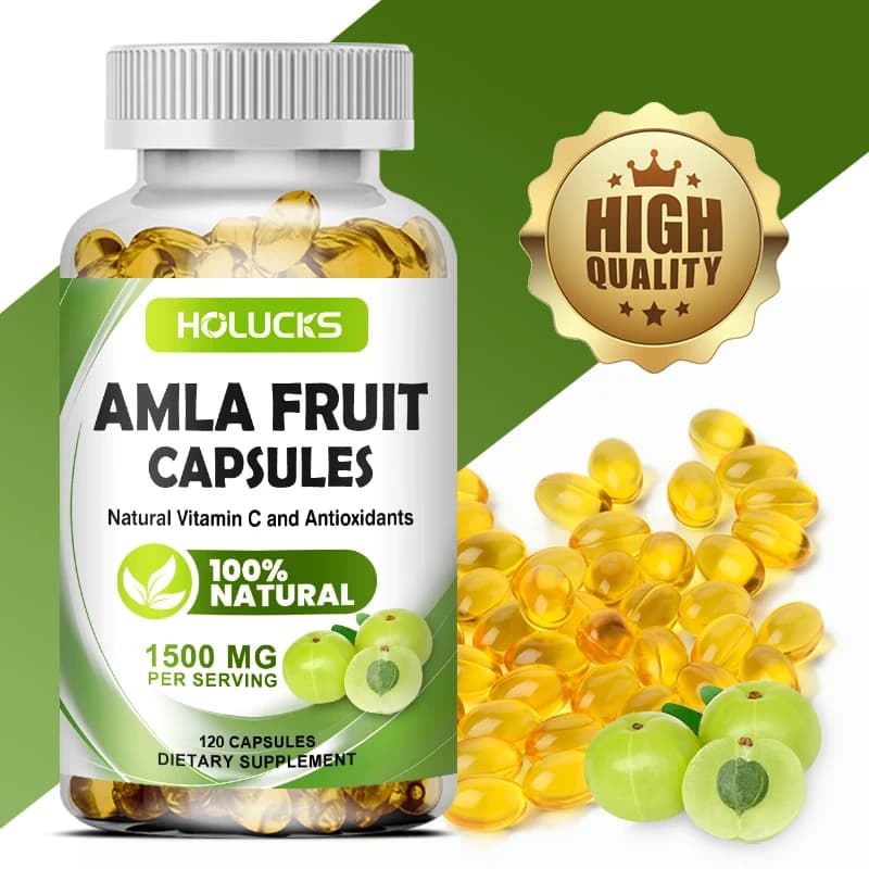 Vitamin Amla supplements, support metabolism, detoxification and digestion, stimulate collagen, provide cell defense, skin and hair health