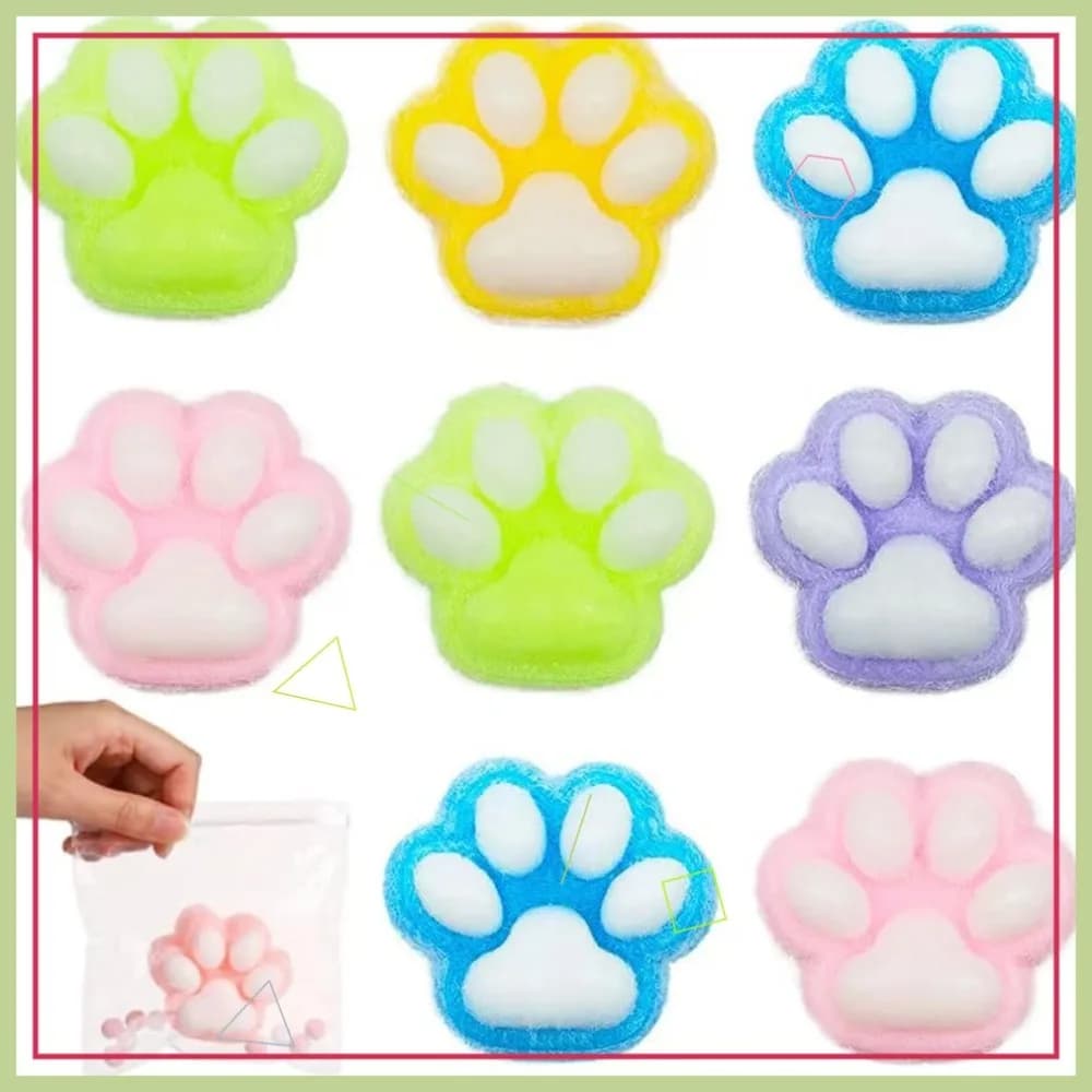 Set di 5 Giocattoli Morbidi a Forma di Zampa di Gatto, Antistress Sensoriali Kawaii, Regali Morbidi per Bambini e Feste