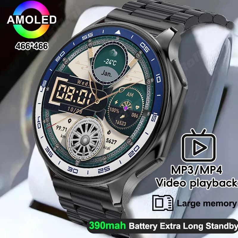 1.43 AMOLED 3D Watch Smart Surround Vision Player 4GB Large IP68 memory Smartwatch Men 2024 New TWS Actors For OPPO Watch X