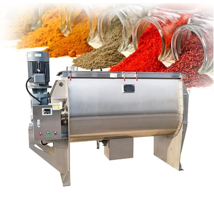 Miscelatore Orizzontale a Doppia Nastro in Acciaio Inox 300-10000L, Macchina per Miscelare Spezie