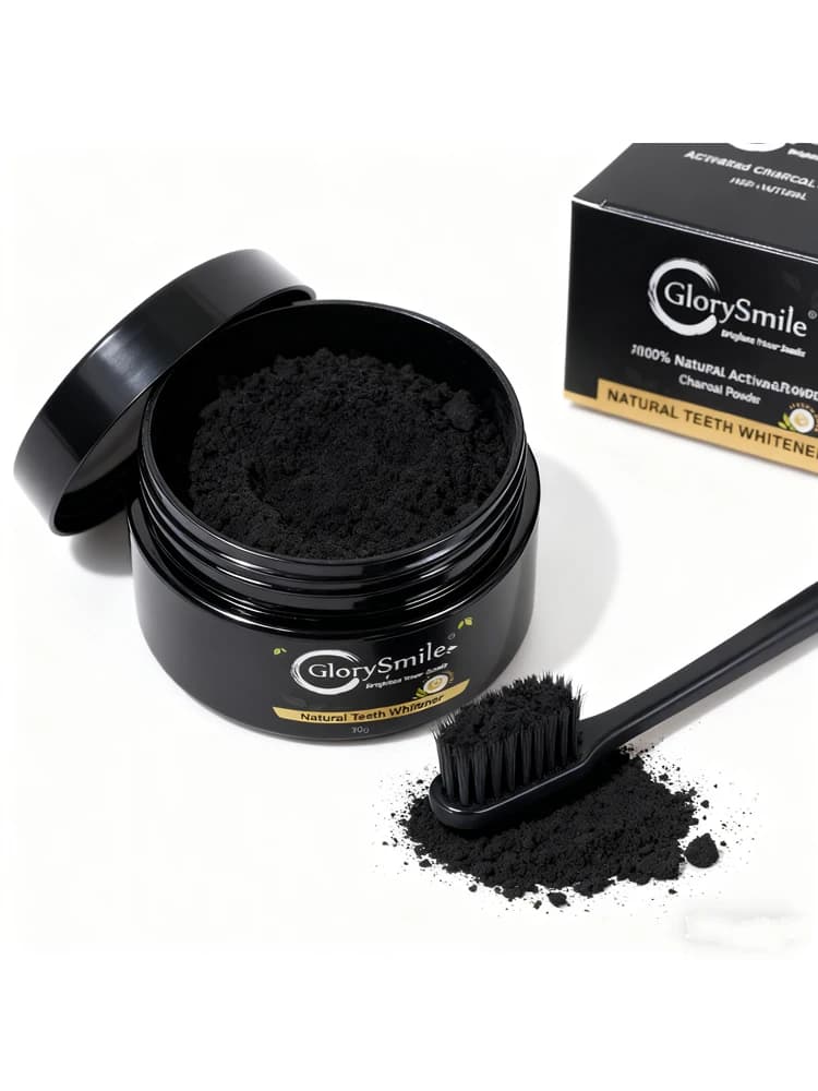 Glorysmile Active Coal Teeth Whitening Powder, Coal Teeth Cleaning Powder, Active Carbon Powder With Coconut Shell