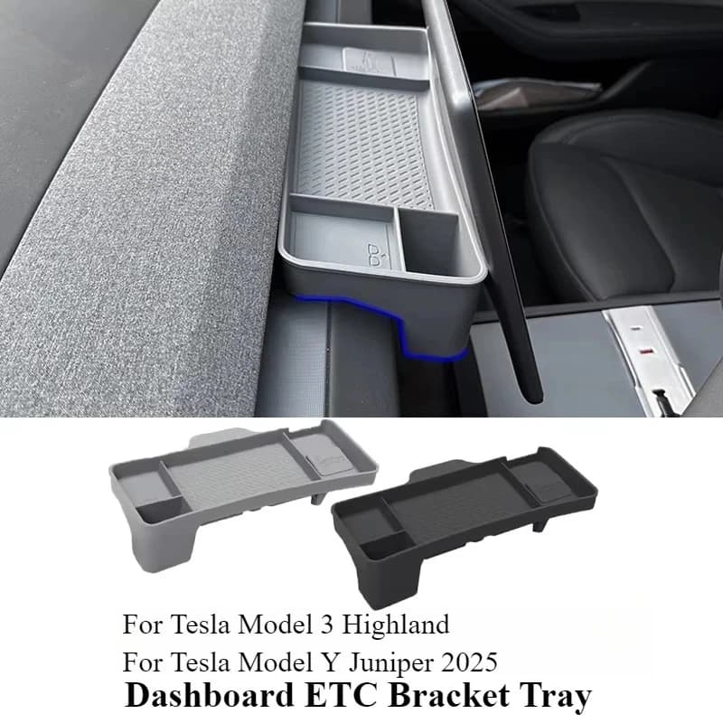 ETC Support for Tesla Model Y Juniper and Model 3 Highland, Rear Storage compartment for Screen, Auto Accessories