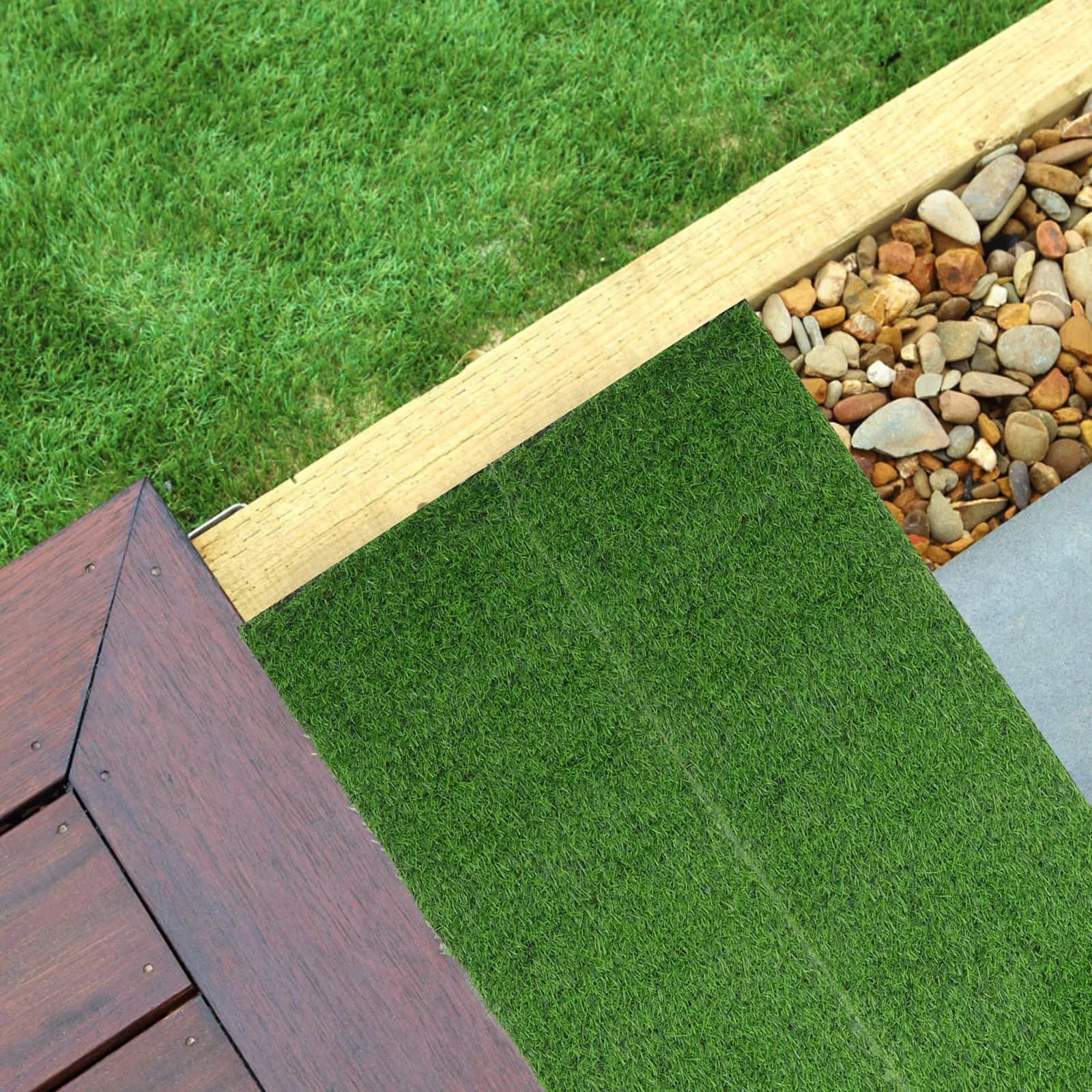 Green Artificial Grass Turf Rug Synthetic Outdoor Fake Grass Carpet for Patio Deck Balcony Garden Camping Boat Turf