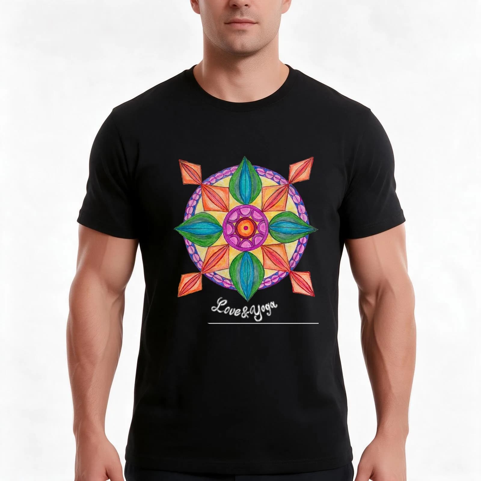 Dreamcatcher Mandala & Yoga T-Shirt, Summer Casual Cotton Tee, Oversized Streetwear Tops, Vintage Graphic Print, 100% Cotton