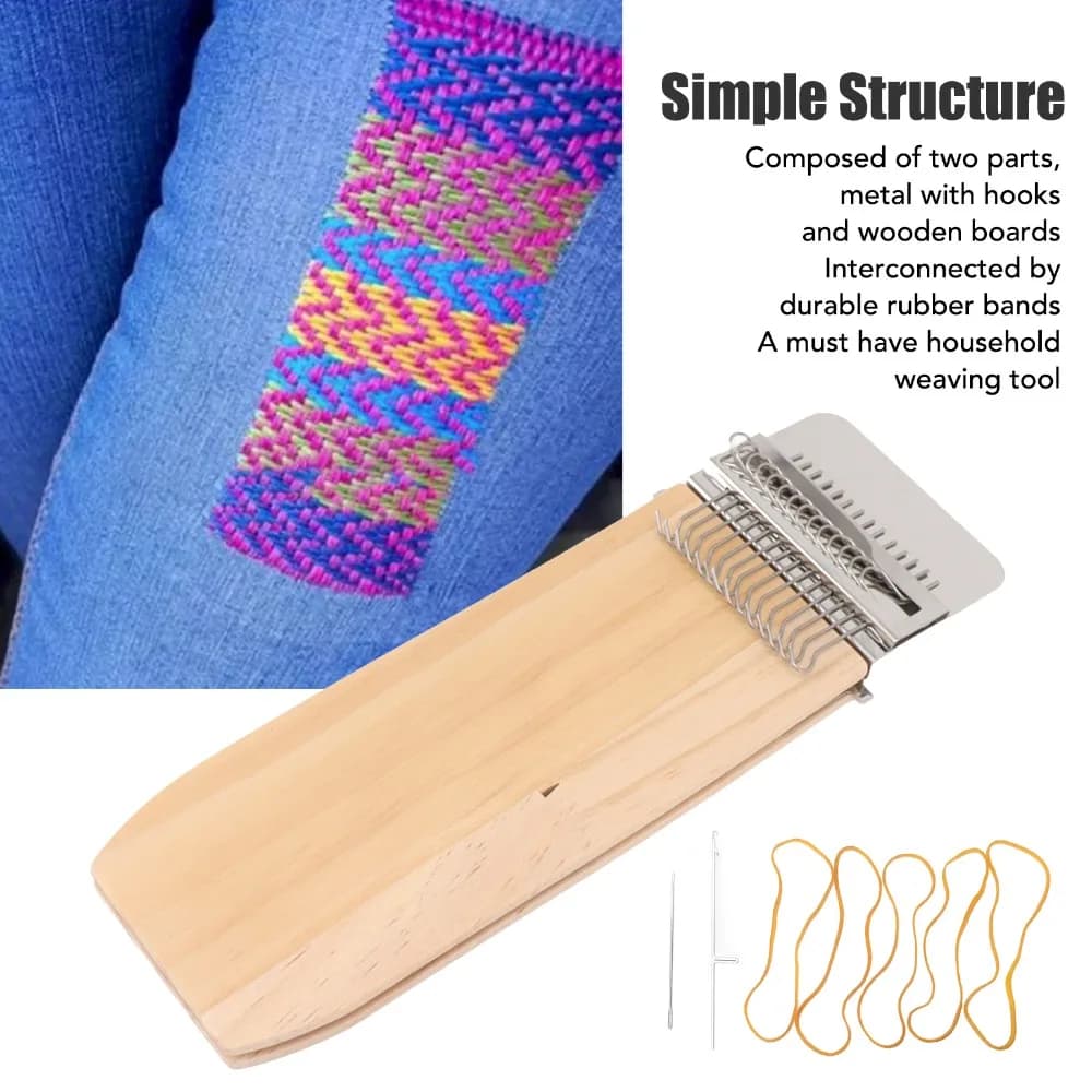Practical 14 Needles Knitting Machine Portable Mini Weaving Loom Durable Compact Craft Kit Socks Mending