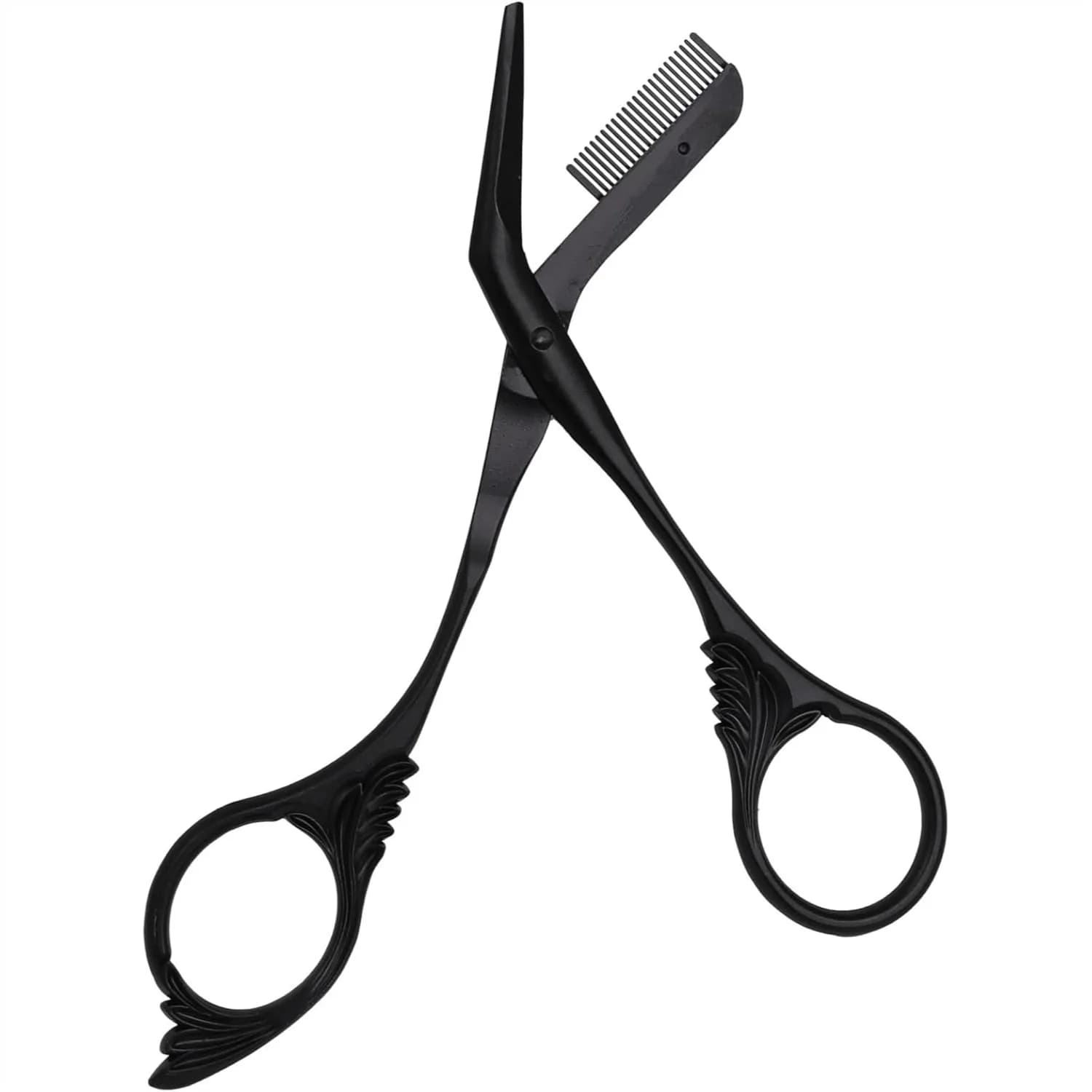 Forbici per Sopracciglia con Pettine, Strumento di Precisione per la Cura Personale di Uomini e Donne, Trimmer Ergonomico in Acciaio Inossidabile per Peli del Viso