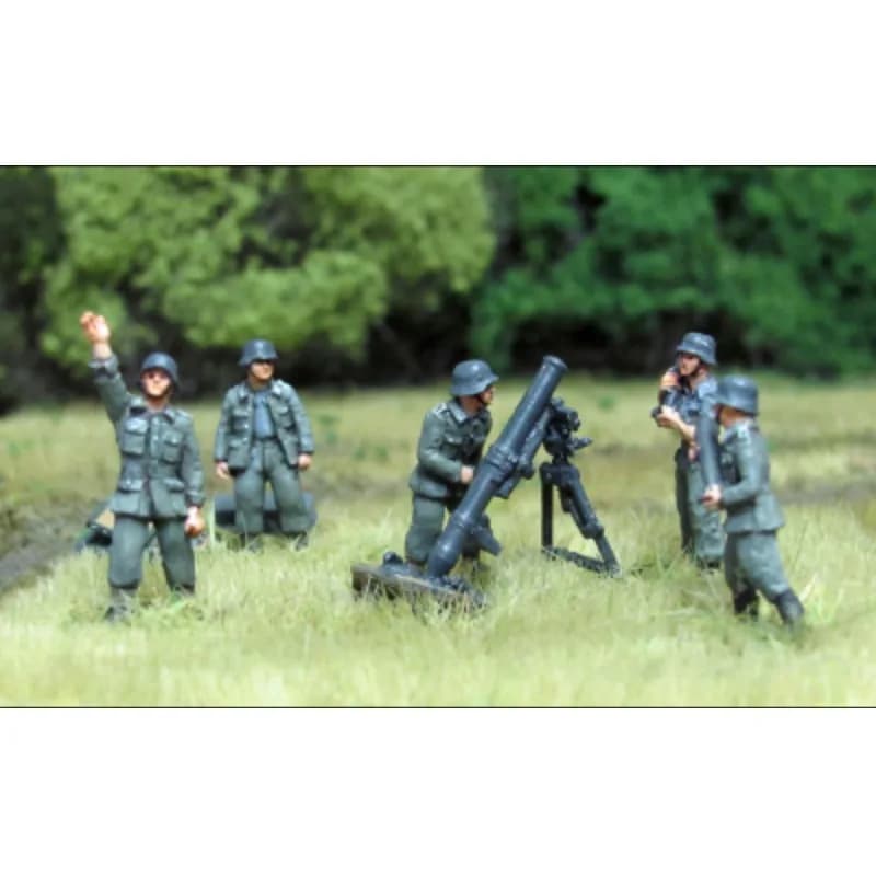 Kit Modello in Resina Pressofusa Scala 1/72, 12cm, Mortaio GW42 e Equipaggio, 5 Figure Non Dipinte