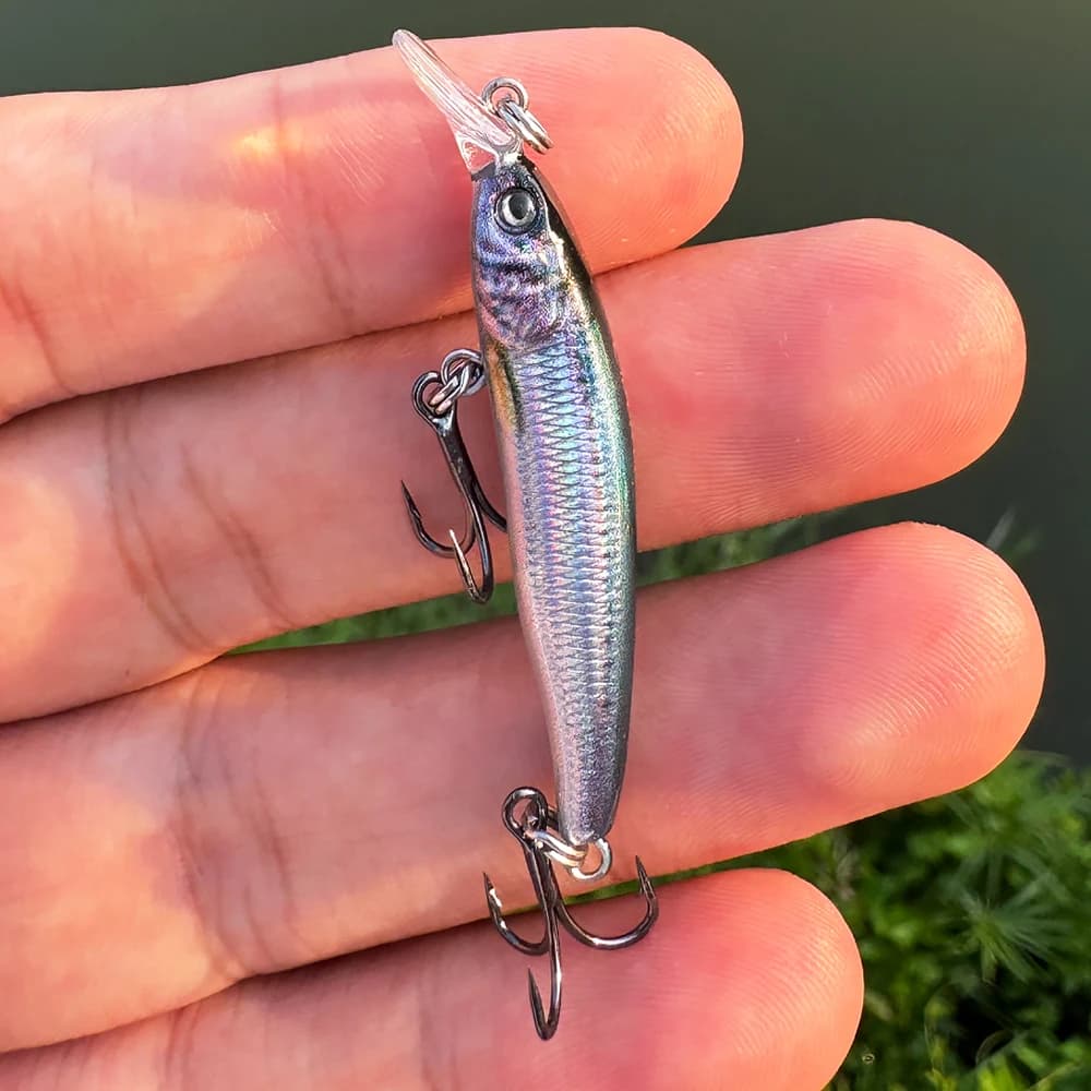 Sinking Minnow 1.5g 4cm Hard Bait 3D Eyes Wobbler with Treble Hooks Tackle Box Fishing Lure for Bass Trout 1-5 Pcs Jerkbait