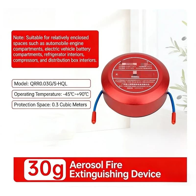 Mini 10/20/30g Automatic Aerosol Home Car Cabinet Electric Meter Box Aerosol Fire Extinguishing Device