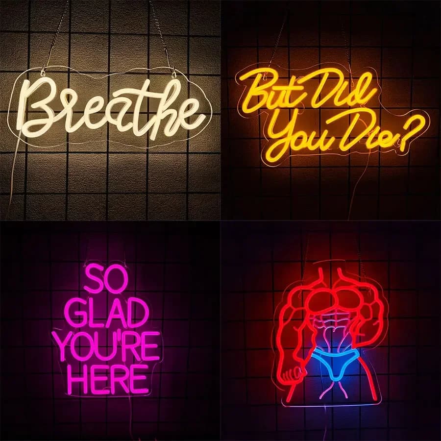 Insegna al Neon LED a Forma di Corpo Maschile, Insegna Luminosa Sexy per Palestra, Sala Fitness, Club Sportivo, Ufficio Muscolare