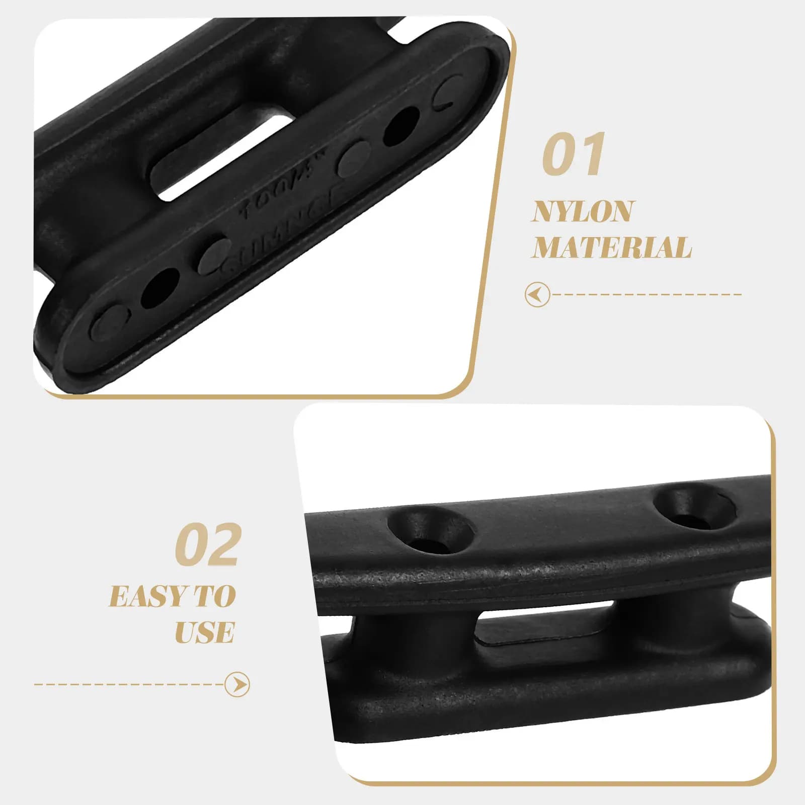 2 Pezzi Bitte in Nylon Premium per Yacht, Robuste Bitte per Corde Marine per Barche, Bitte per Banchine, Pali, Aste per Bandiere, Teloni e Tende da Sole