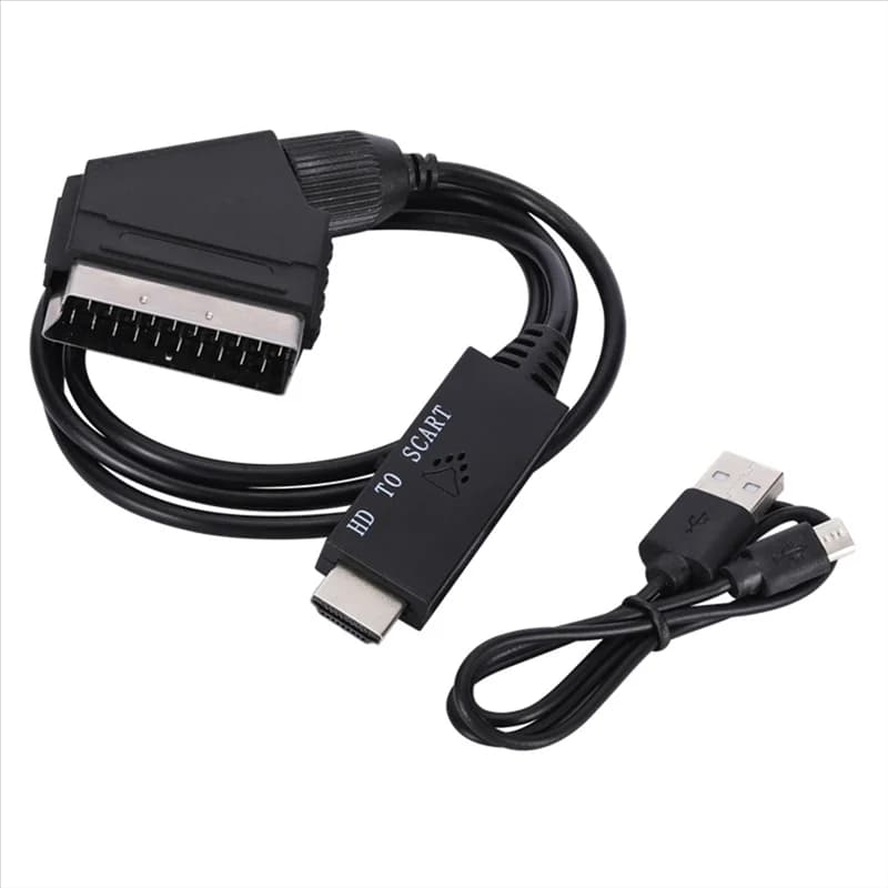 Adapter cable B50B Low power consumption with USB power cord -Compatible with video audio adapter Scart Plug And Play Easy to use