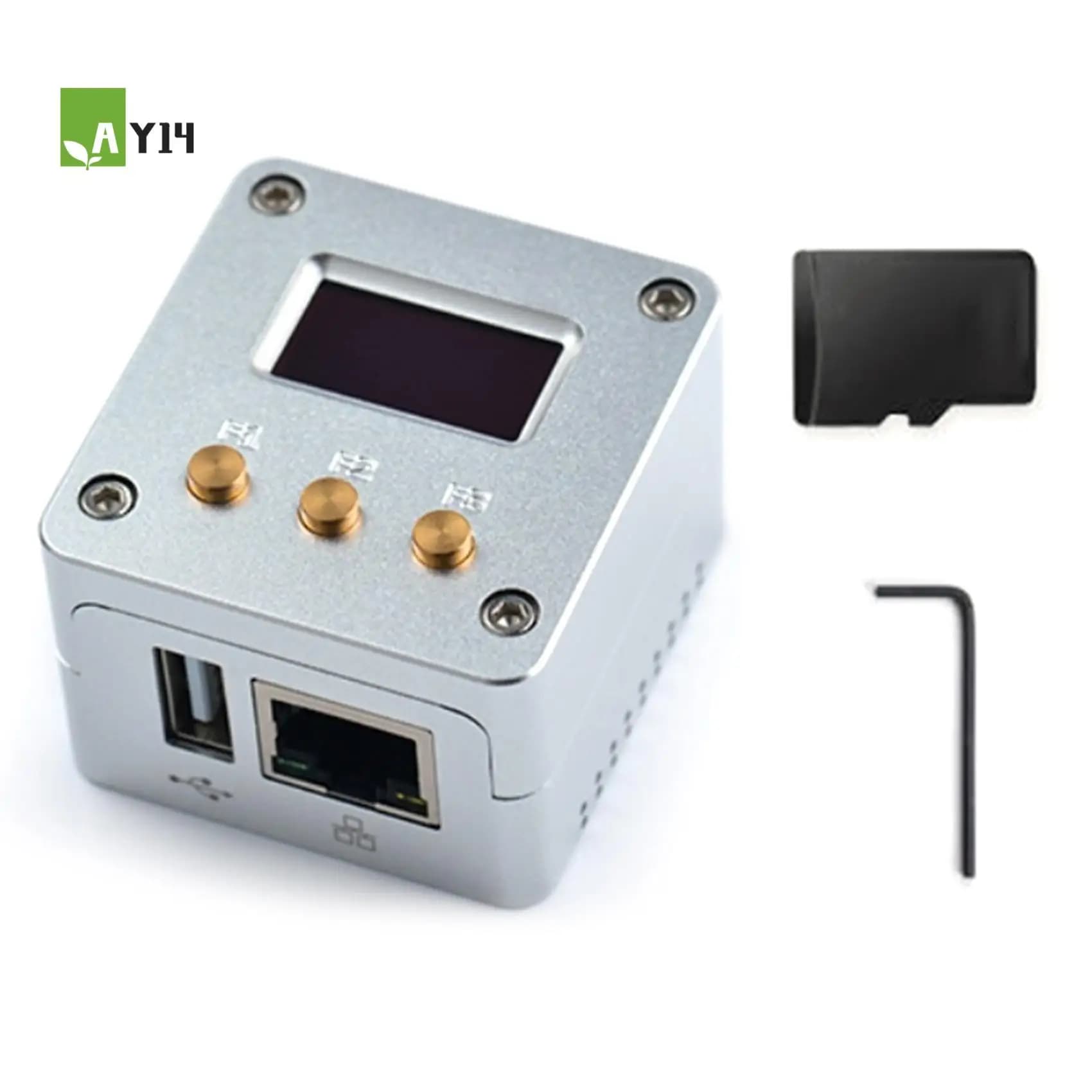 AY14 -Nanopi NEO+Display OLED+Kit Metal Case Development card H3 open source DDR3 RAM Ubuntu Openwrt Armbian