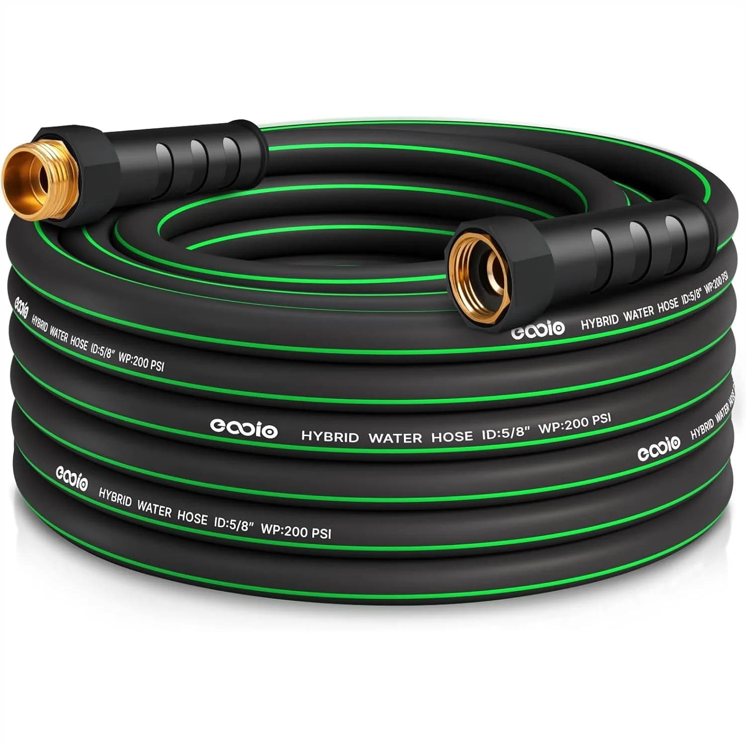 Tubo da Giardino Rinforzato da 7,5 m, Tubo Flessibile Non Estensibile con Design Ibrido Anti-Piega e Raccordi Anti-Perdita