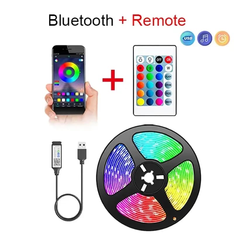 5V RGB 5050 HAS CONDUCTION La Luce di Striscia USB Remote Control A Infrared Lamp Flexible Tape Diodo A Tape For Festival Party TV Desk Bedroom