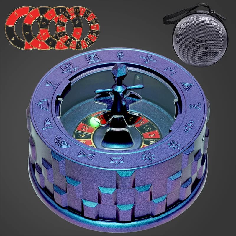 CZYY Dadi Roulette - Set di dadi Spinner in metallo 7 in 1, dadi rotanti unici, gadget Fidget da scrivania - Dadi per giochi di ruolo DND fantastici, regalo