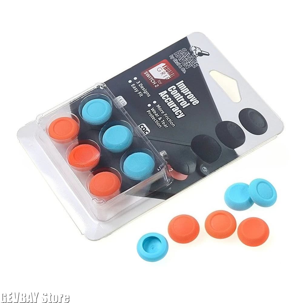 FPS CQC Thumb Grip Set, Joystick Cap, Cover for PS5, PS4, Nintendo Switch 2 Pro Controller Savage Raven By Skull & Co.