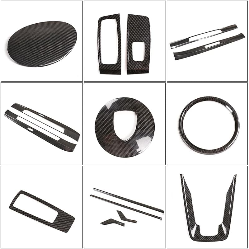 Real Carbon Fiber For Porsche 911 992 2019-2022 Central Control Interior Door Gear Wall Panel Wallet Stickers Accessories