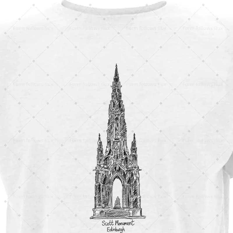 T-shirt con cappuccio da uomo 2026 Scott Monument – Edinburgh Cities, stile fumetto disegnato a mano, unisex, taglie dalla S alla 6XL, adatto anche alle taglie plus size