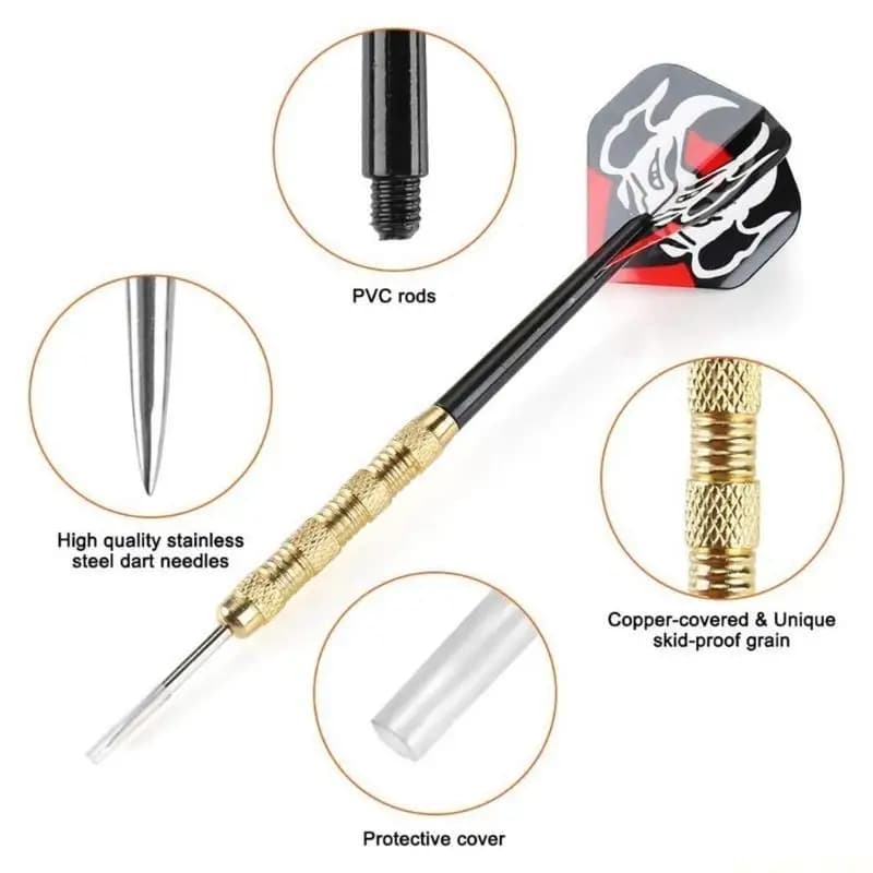 M5TC Profession Iron Barrels PET Flight Set 12 freccette professionali con punta in acciaio da 14 g