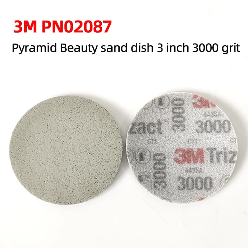 3M 02087 Foam Disc Pyramid Trizact 3 Inch 75mm Sponge Vetrate Paper Car polishing Beauty Floating Grana 3000