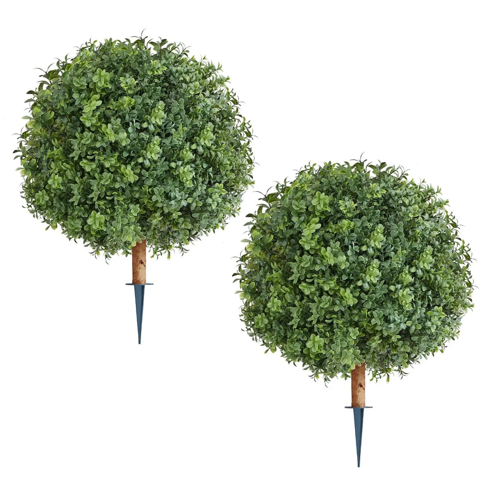 Artificial casing trees with bat base, 22 inches, 2 sets of shrubs and potted bushes, realistic-looking fake silk trees