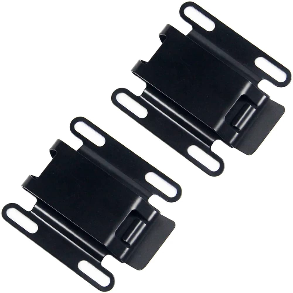 2PCS Stainless Steel Belt Clip Grip Hook Loop With Flat Base for Sheath Holster With Fasteners For Attachment