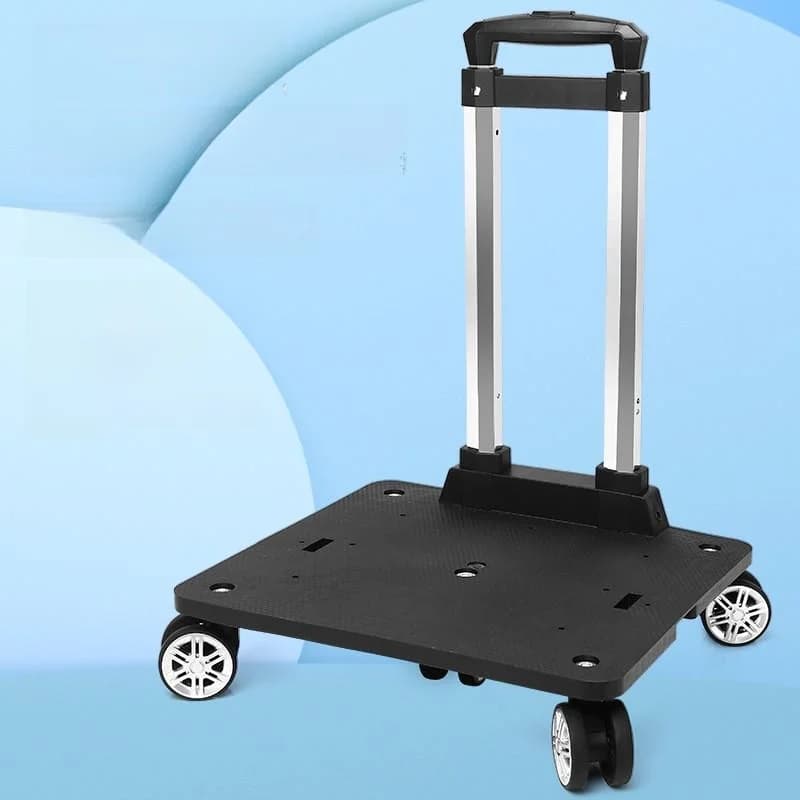 Carrello Portatile Pieghevole in Lega di Alluminio Rinforzata con Ruote Silenziose, Rimorchio per Borsa da Trasporto Animali Domestici, Carrello Piccolo per Uso Domestico