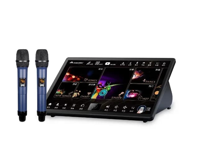 InAndOn 4in1 4T Lettore Karaoke 15.6 Sistema Karaoke Portatile Macchina per Karaoke Domestico e per Feste