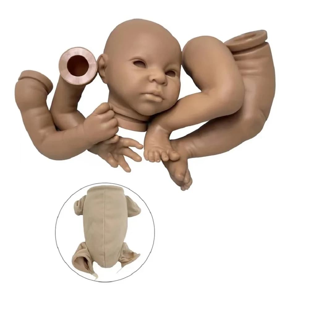 Reborn doll kit from 18" color African leather parts for children not painted acessolos Para peaco as De bebé Em Boneca Renascid