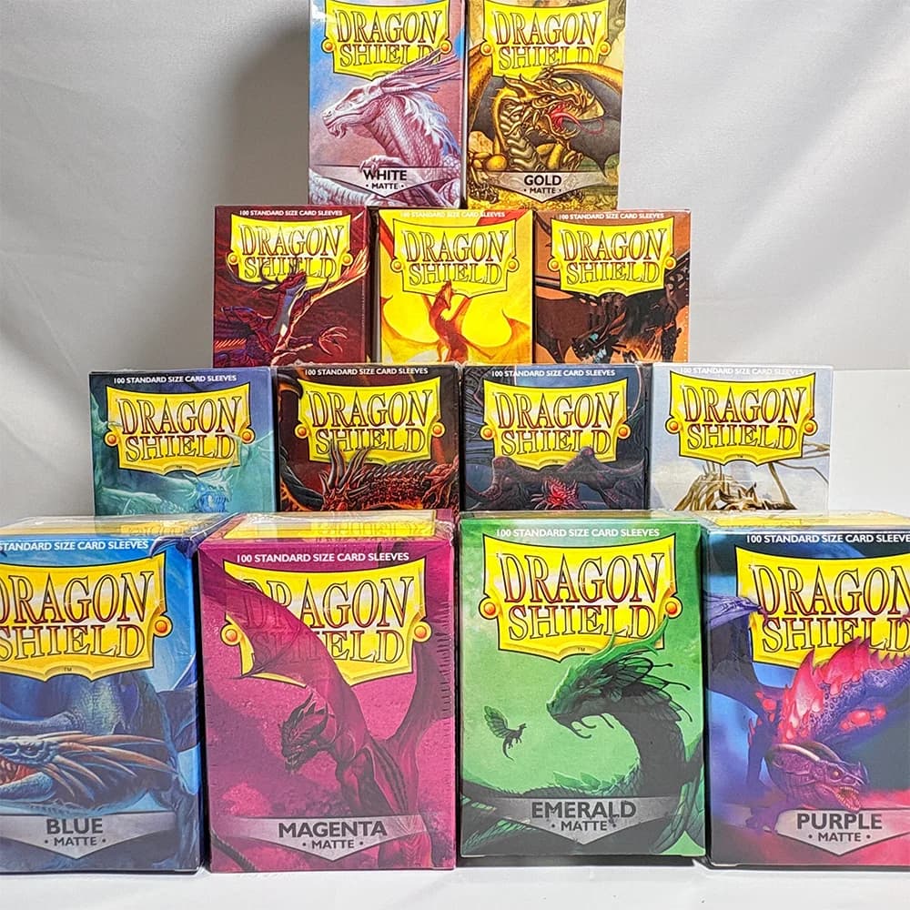 100 Pezzi 66*91mm Dragon Shield Multicolor Opaco Bustine Protettive per Carte PKM/Star/Sport/PTCG Giochi da Tavolo Collezionabili Regalo