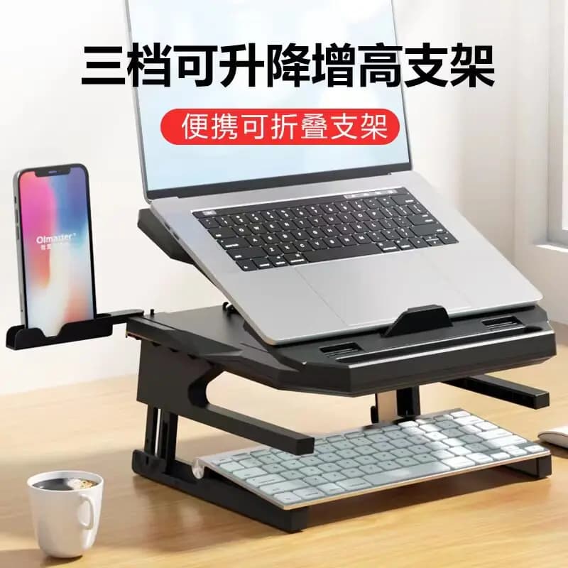Supporto per Laptop 360° ° Supporto Girevole per Notebook, Rialzo da Scrivania Sollevabile, Adatto per MacBook PC Tablet, Supporto in Lega di Alluminio, Regalo