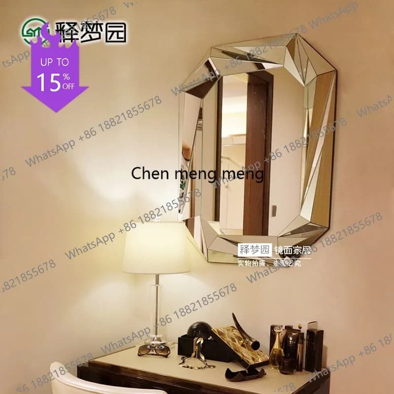 Specchio tridimensionale da appendere 02M/specchio decorativo per ingresso/specchio da bagno alla moda/specchio cosmetico in stile europeo