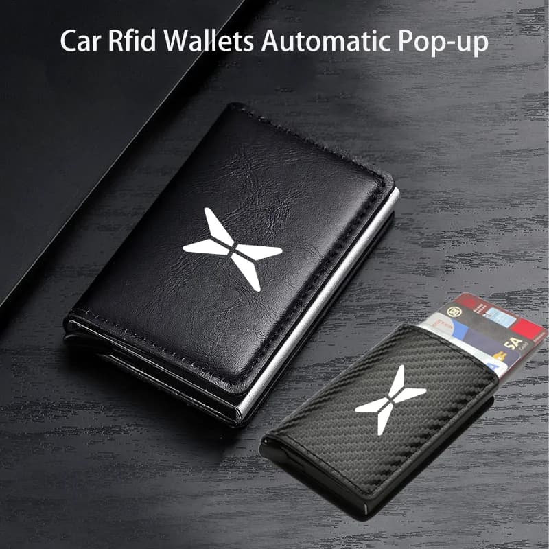 Portafogli RFID per Auto con Apertura Automatica, Porta Carte di Credito per Xpeng P7 G3 G3i G9 P5 X2 N5 F30 H93 Beta MONA M03 P7+ G6 G7